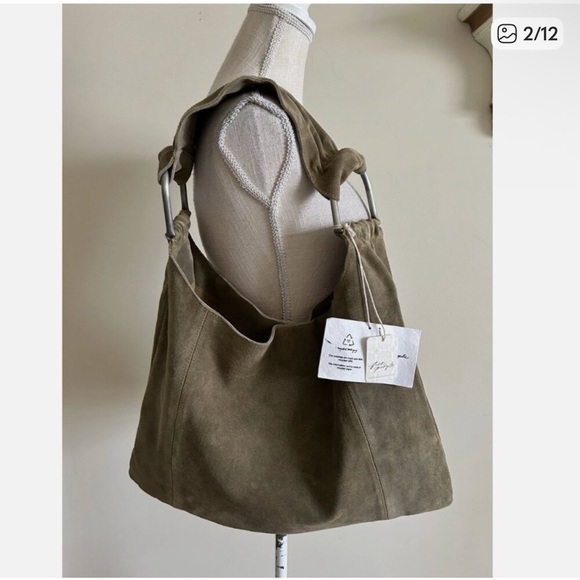 Free People Bobbi Slouch Suede Leather Bag. NWT!!! - Picture 2 of 8